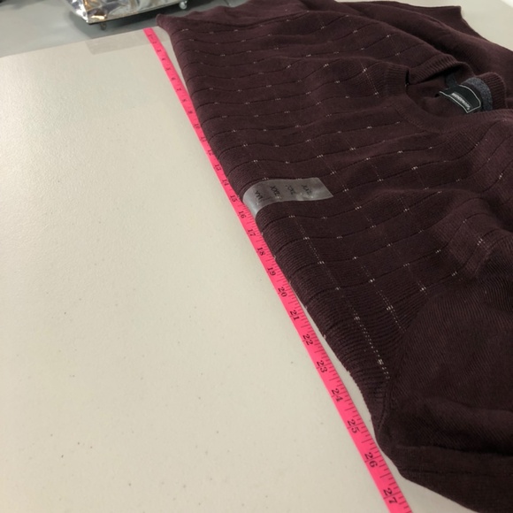 Weatherproof Mens Sweater‎ Size XXL Burgundy Wine Fitted Waist Cuffs Pullover - Picture 10 of 13